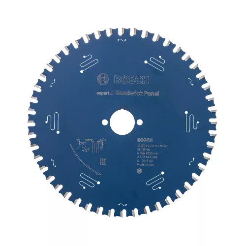 Bosch EXPERT körfűrészlap 230x2,2/1,8 30 T48 fog, HLTCG kézi fűrészekhez, fém szendvicslemez
