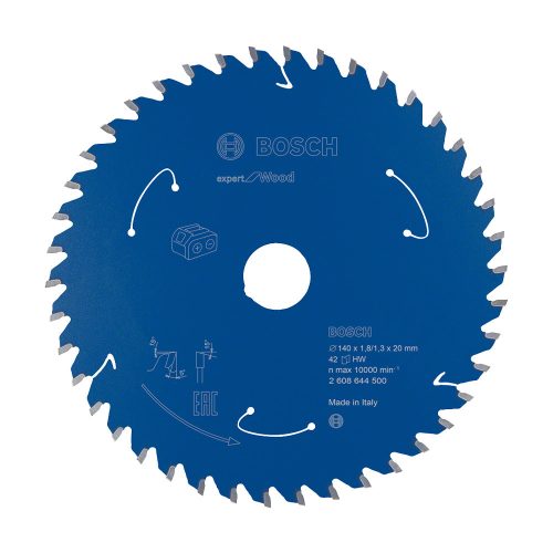 Bosch EXPERT Wood körfűrészlap akkumulátoros körfűrészekhez 140x1,3/1,8 10 mm, T42 fog, fához