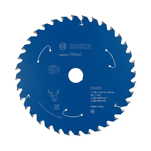 Bosch EXPERT Wood körfűrészlap akkumulátoros körfűrészekhez 165x1,5/1,3 20 mm, T36 fog, fához