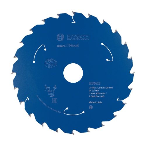 Bosch EXPERT Wood körfűrészlap akkus körfűrészekhez 190x1,5/1,0 30/20 mm, T24 , fához