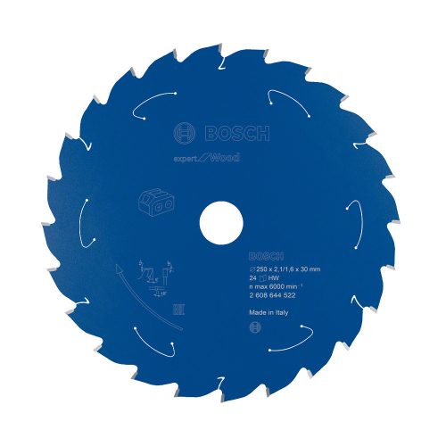 Bosch EXPERT Wood körfűrészlap akkumulátoros 254x2,1/1,6 30mm, T24 fog, puhafa, keményfa