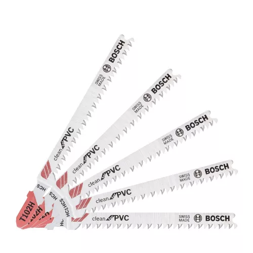 Bosch PRO Plastics PVC clean T102H szúrófűrészlap, 100 mm, 5 db, műanyaghoz