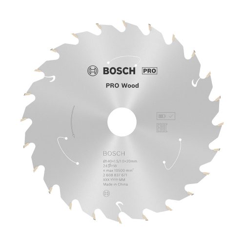Bosch PRO Wood körfűrészlap akkus géphez, 140x1,5x20 mm 24 fog, kemény fa, forgácslap