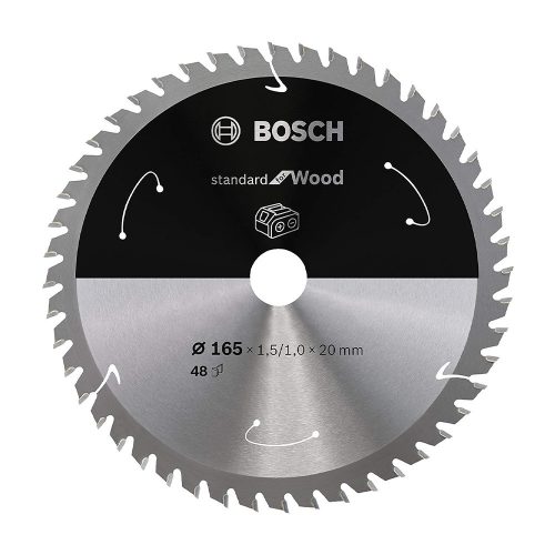 Bosch PRO Wood körfűrészlap akkus géphez, 165x1,5x20 mm 48 fog, kemény fa, forgácslap