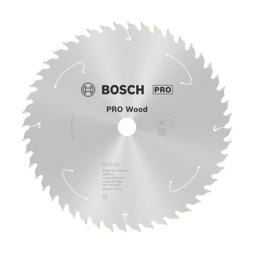 Bosch PRO Wood körfűrészlap akkus géphez, 184x1,6x16 mm 48 fog, kemény fa, forgácslap