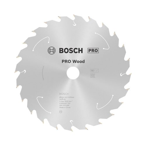 Bosch PRO Wood körfűrészlap akkus géphez, 184x1,6x20 mm 24 fog, kemény fa, forgácslap