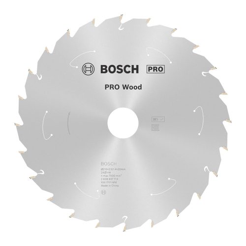 Bosch PRO Wood körfűrészlap akkus géphez, 210x1,7x30 mm 24 fog, kemény fa, forgácslap