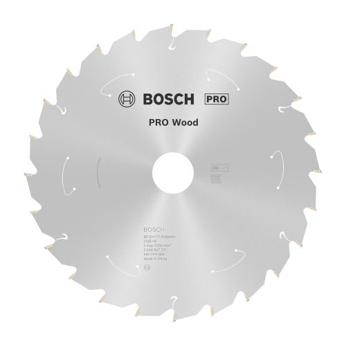 Bosch PRO Wood körfűrészlap akkus géphez, 216x1,7x30 mm 24 fog, kemény fa, forgácslap