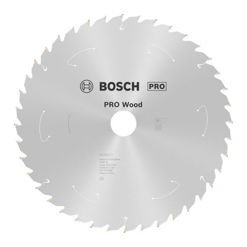 Bosch PRO Wood körfűrészlap akkus géphez, 254x2,2x30 mm 40 fog, kemény fa, forgácslap