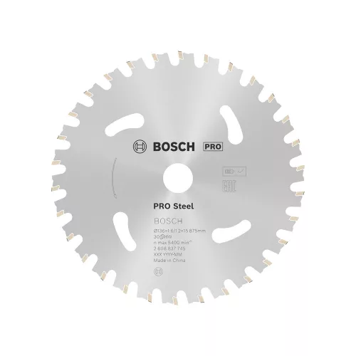 Bosch PRO Steel körfűrészlap akkus géphez, 136x1,6x15,875 mm 30 fog, acél vágásához