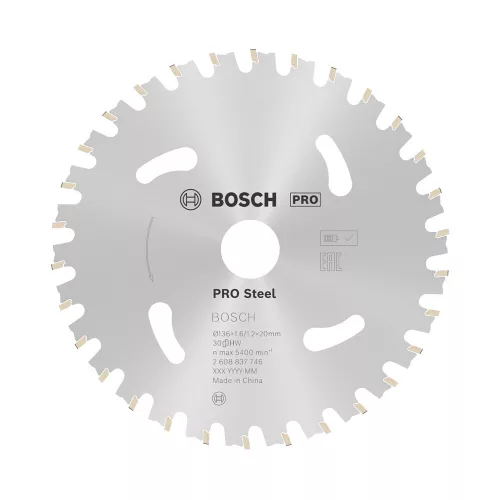 Bosch PRO Steel körfűrészlap akkus géphez, 136x1,6x20 mm 30 fog, acél vágásához