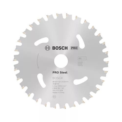 Bosch PRO Steel körfűrészlap akkus géphez, 140x1,6x20 mm 30 fog, acél vágásához