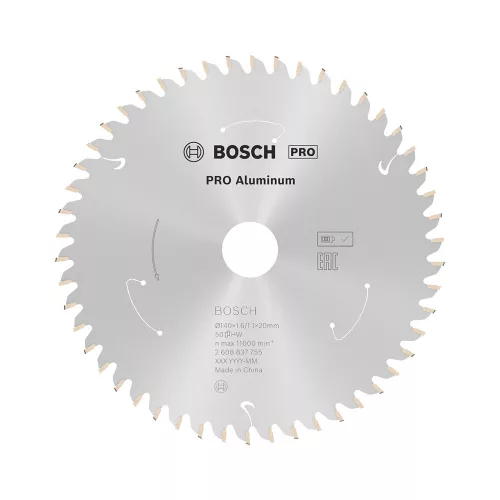 Bosch PRO körfűrészlap akkus géphez, 140x1,6x20 mm 50 fog, alumínium, nemvasfém