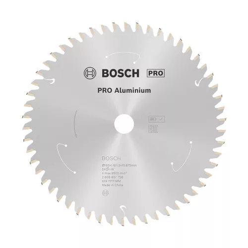 Bosch PRO körfűrészlap akkus géphez, 165x1,8x15,875 mm 54 fog, alumínium, nemvasfém
