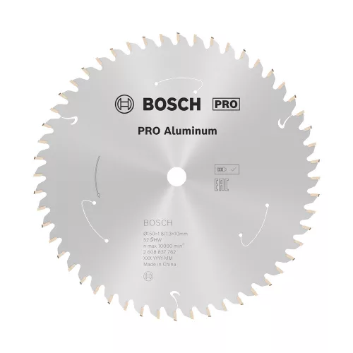 Bosch PRO körfűrészlap akkus géphez, 150x1,8x10 mm 52 fog, alumínium, nemvasfém