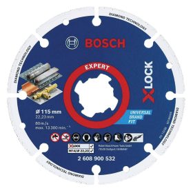   Bosch EXPERT M14/X-LOCK Fémvágó gyémánt vágótárcsa 115 mmx22,23 acél, rozsdamentes, nemvasfém