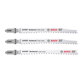   Bosch EXPERT clean szett, 3 db 2x T 308 BF, BOF szúrófűrészlap keményfa, műanyag bevonatú fa