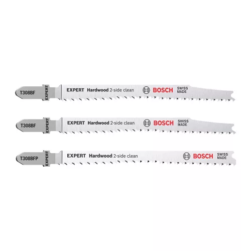 Bosch EXPERT clean szett, 3 db 2x T 308 BF, BOF szúrófűrészlap keményfa, műanyag bevonatú fa