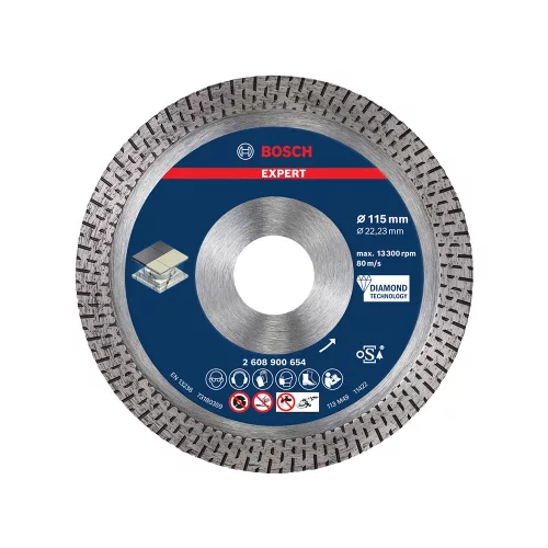 Bosch EXPERT HardCeramic gyémánt vágótárcsa 115x1,4 mm, 22,23, nagy pontosság kemény csempéhez