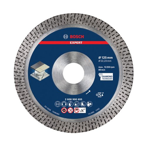 Bosch EXPERT HardCeramic gyémánt vágótárcsa 125x1,4 mm, 22,23, nagy pontosság kemény csempéhez
