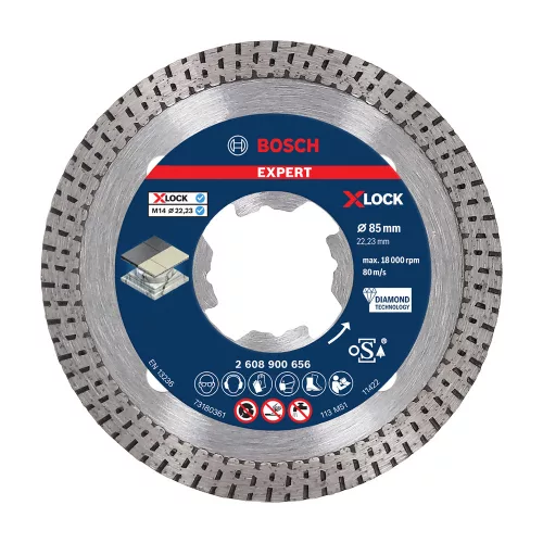 Bosch EXPERT X-LOCK,M14 Gyémánt vágótárcsa Best HardCeramic 85x22,23 1,8 10mm