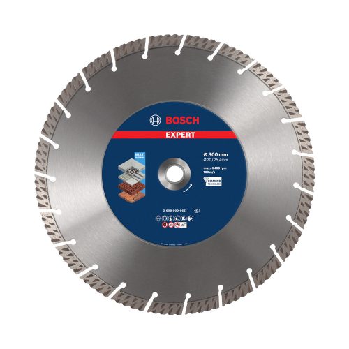 Bosch EXPERT MultiMaterial gyémánt vágótárcsa 300x2,8 mm, 25,4 vasbeton, kő, hosszú élettartam