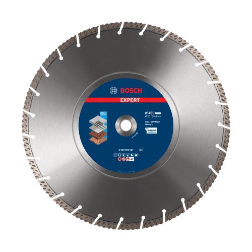 Bosch EXPERT MultiMaterial gyémánt vágótárcsa 400x3,3 mm,20/25,4 vasbeton,kő, hosszú élettartam