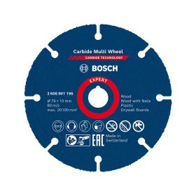   Bosch EXPERT Karbid Multi vágótárcsa 76 mm keményfa, műanyag, szöges fa, gipszkarton