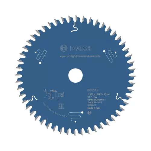 Bosch EXPERT High Pressure Laminate körfűrészlap 168x1,8/1,2 20mm, T52 fog HPL, kompozit