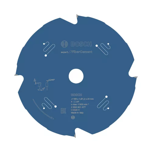 Bosch EXPERT körfűrészlap 168x1,8/1,2 20mm, T4 fog kézi körfűrészekhez, betonitlaphoz