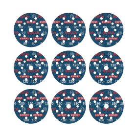   Bosch EXPERT O780 Foil csiszolófólia készlet, 125mm, 3xG80, 3xG120, 3xG180