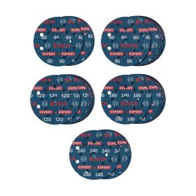   Bosch EXPERT O780 Foil csiszolófólia készlet, 125mm, 5xG60, 15xG80, 15xG120, 15xG180, 5xG240