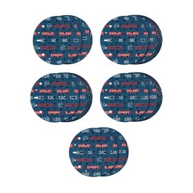   Bosch EXPERT O780 Foil csiszolófólia készlet, 150mm, 5xG60, 15xG80, 15xG120, 15xG180, 5xG240