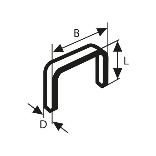 Bosch laposhuzal tűzőkapocs Type 52 10mm 1000db