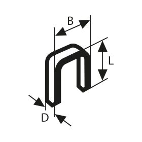 Bosch keskenyhátú tűzőkapocs Type 55 6mm 1000db
