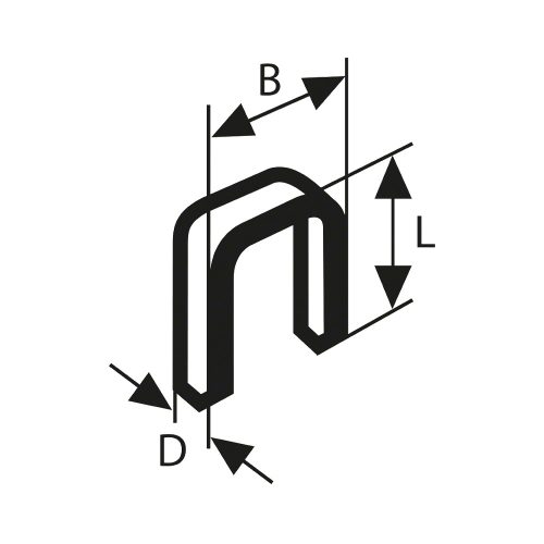 Bosch keskenyhátú tűzőkapocs Type 55 6mm 1000db