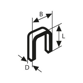 Bosch Keskenyhátú kapocs Type 55, 19 mm, 3000 db