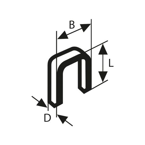 Bosch Keskenyhátú kapocs Type 55, 19 mm, 3000 db