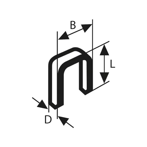 Bosch Keskenyhátú kapocs Type 55, 23 mm, 3000 db