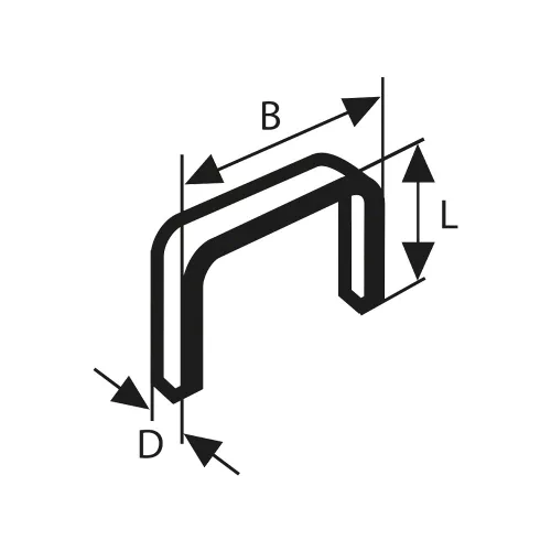 Bosch laposhuzal tűzőkapocs Type 57 8mm 1000db
