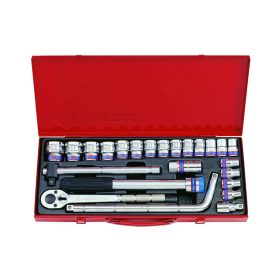   King Tony kézi 1/2" dugókulcs készlet 12* 24 részes (4033MR)