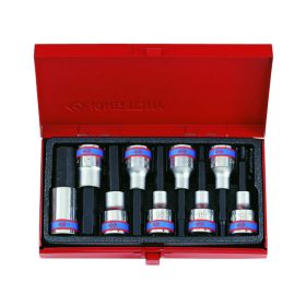   King Tony 1/2" hatszög bitfej készlet 80mm 9 részes (4120PR)