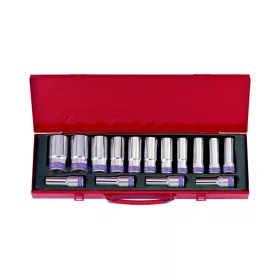   King Tony kézi 1/2" hosszú dugókészlet 12* 15 részes (4215MR)