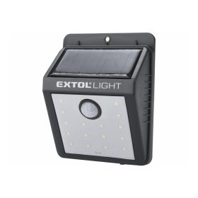   Extol Light éjszakai készenléti LED lámpa, 0,4W, 16 LED; 120 Lm, napelem+szenzor, Li-ion akkus