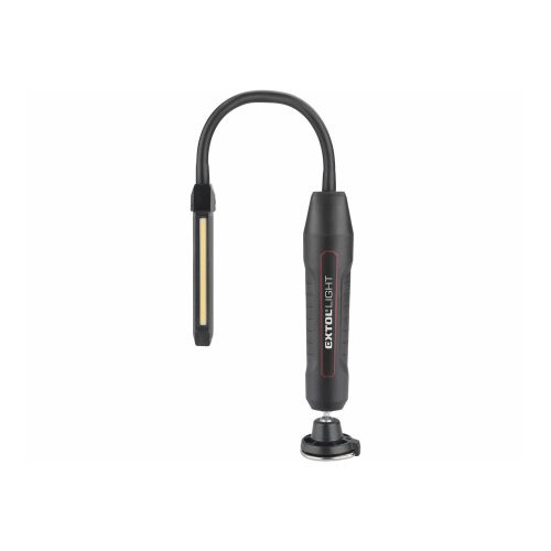 Extol Light LED munkalámpa, USB tölthető; 500 Lm, cserélhető Li-ion akku, 2500 mAh, flexibilis szár