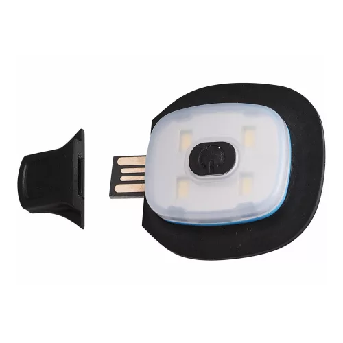 Extol Light tartalék LED homloklámpa sapkákhoz, 4×45 Lumen; USB tölthető Li-ion akku, 3 funkció