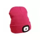 Extol Light sapka, pink, kötött, kivehető LED homloklámpával, 4×45 Lumen; USB tölthető