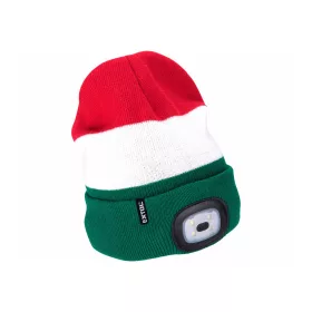   Extol Craft 3 funkciós USB LED lámpás sapka CREE XPL 4x45Lumen piros/fehér/zöld