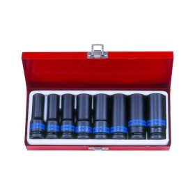   King Tony gépi 1/2" hosszú dugókulcs készlet 8 részes (4410MP)