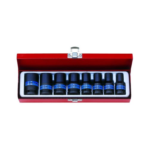 King Tony 1/2" vékonyfejű gépi dugókulcs készlet 8 részes (4413MP)